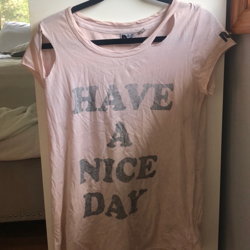 REBEL YELL distressed ‘Have a nice day’ t-shirt
